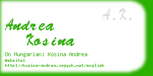 andrea kosina business card